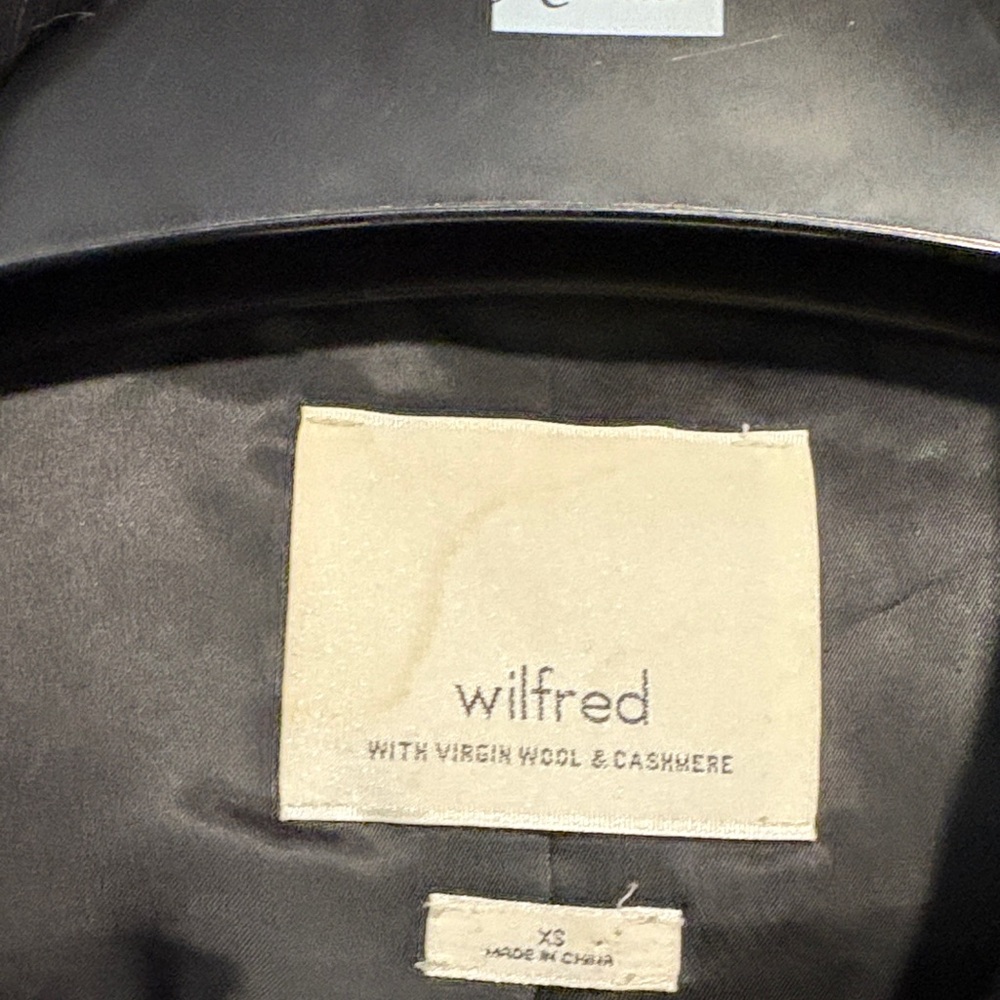 Aritzia Wilfred Black Pea Coat